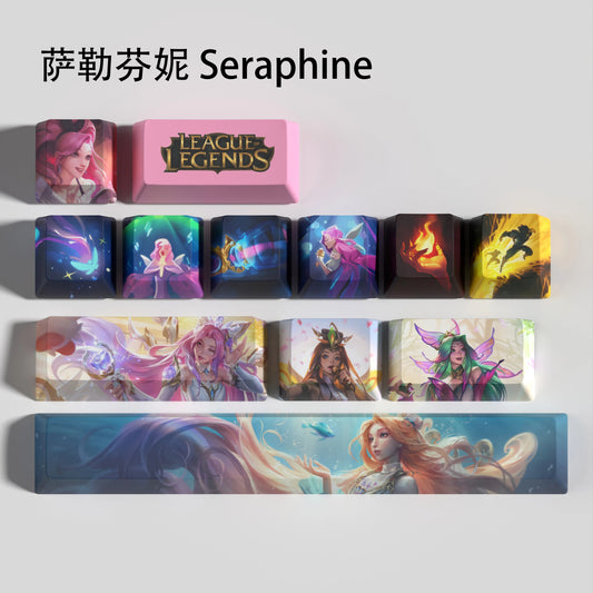12pcs Seraphine keycaps League of Legends